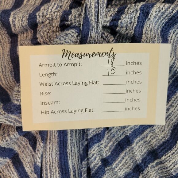 Anthro Drew Striped Blouse. Blue S#012 - Picture 7 of 15